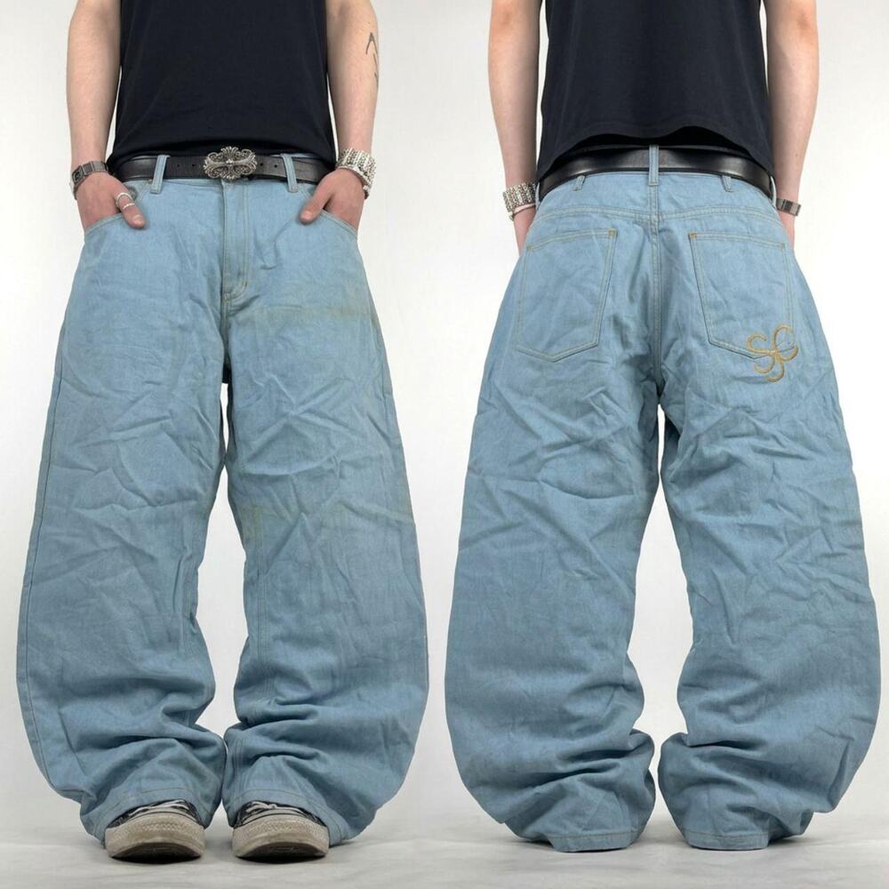 Vintage y2k grunge archive skater baggy wide leg stonewash rare jeans
